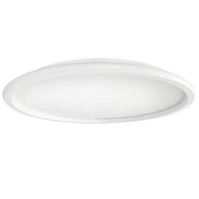Plafón aluminio blanco difusor acrílico Ø 80 cm LED 55W - OYPL0021