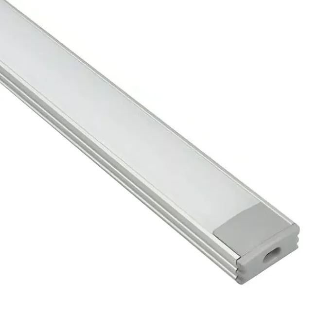 Perfil embutido para cinta LED aluminio con difusor policarbonato opal 3 Metros - PRPE0001