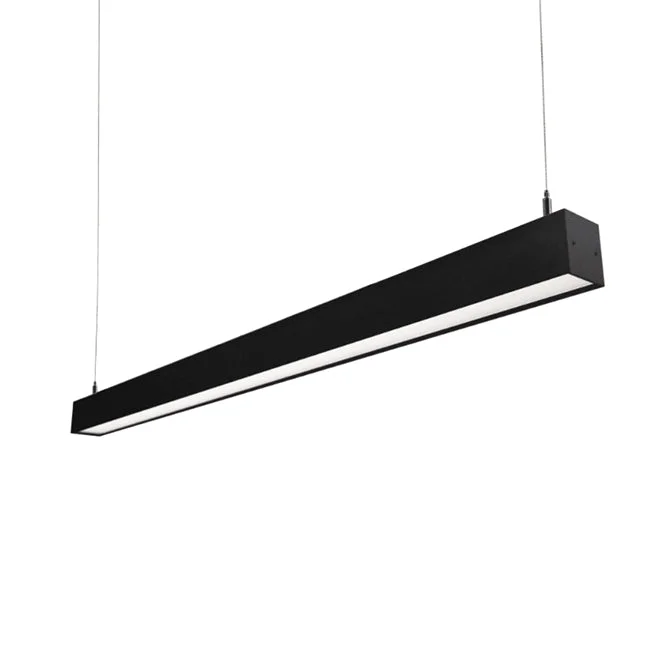 Lámpara colgante aluminio negro 120x5x7 cm LED 40W - KOLC0006