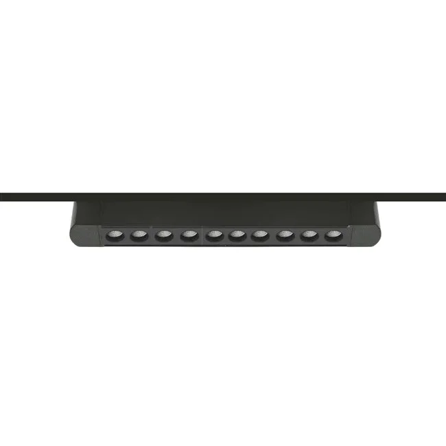 Foco riel monofásico aluminio negro 34,6 cm 20W - KOFO0024