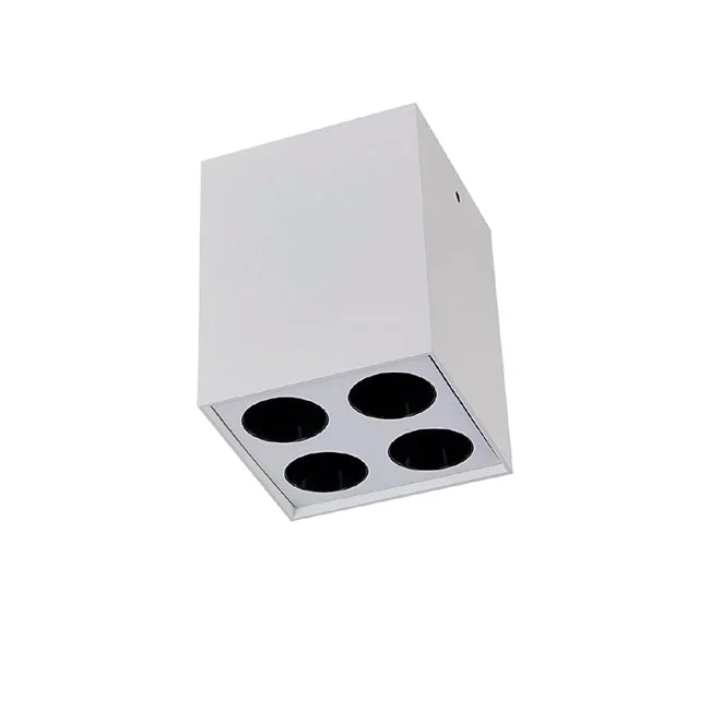 Plafón 8W, LED 3000K, CRI80, 220 VAC, color blanco, reflector negro, dimerizable - VKPL0005