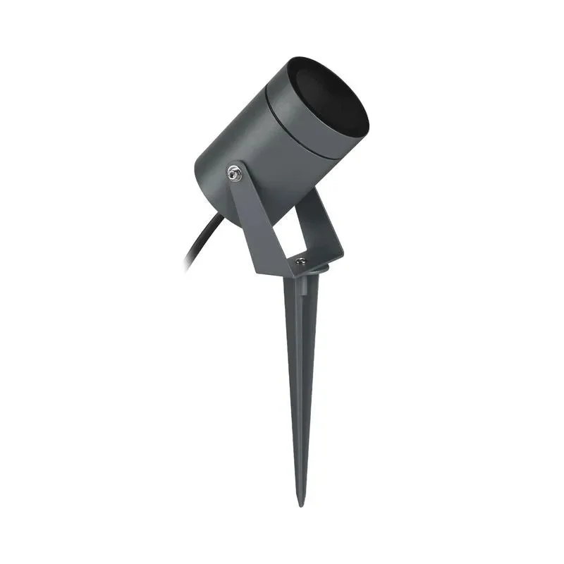 Estaca jardín aluminio antracita malla antideslumbrante Ø7,8x24,8 cm GU10 - MUES0010