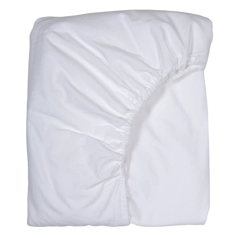 Sábana Bajera Algodón Percal White