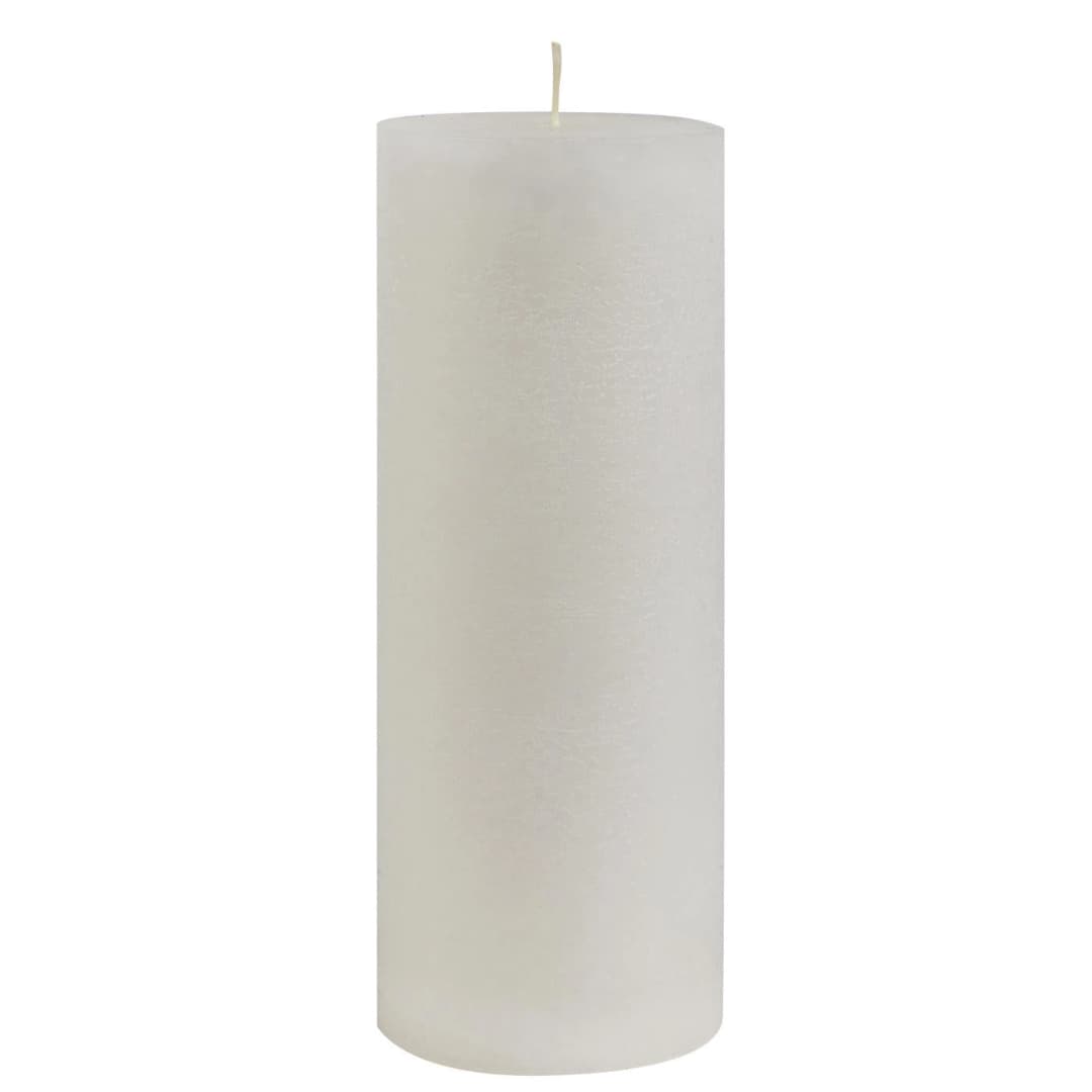 Vela Rústica Blanca Ø:7 H:18 cm