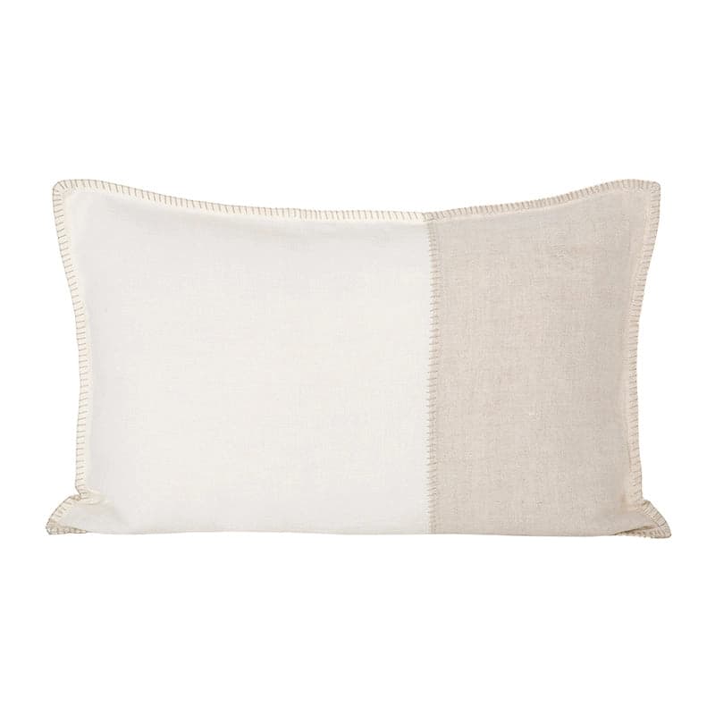 Funda Cojín Lino Aube Marfil/Natural 40x60 cm - 40x60 cm