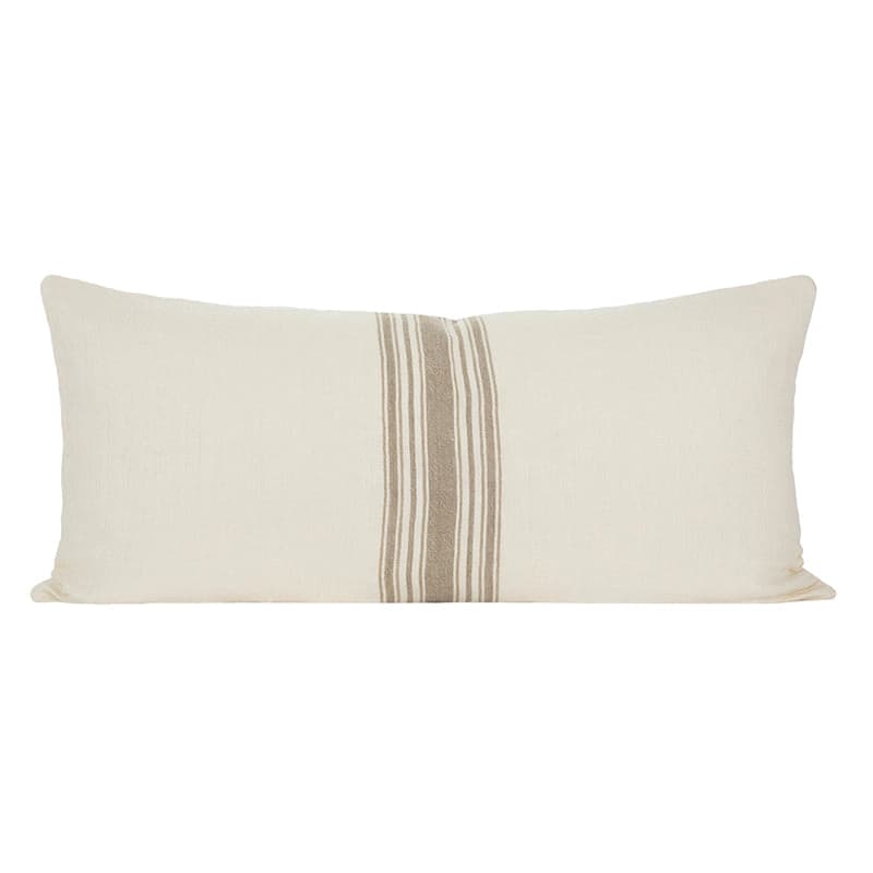 Funda Cojín Lino Amiens Marfil/Natural 55x110 cm - 55x110 cm