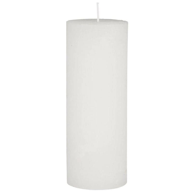 Vela Rústica Blanca Ø:6.8 H:18 cm