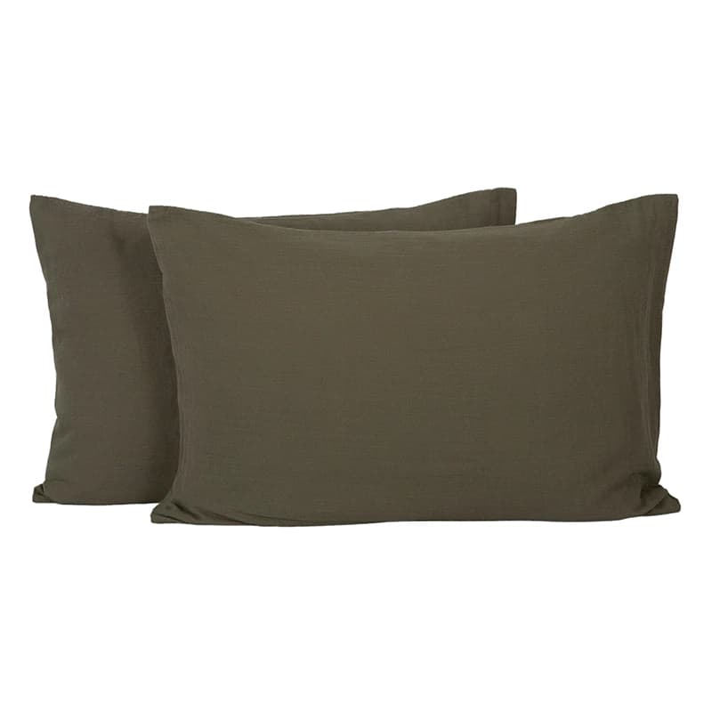 Funda Cojín Mykonos Kaki 50x70 cm - Set de 2 - 50x70 cm