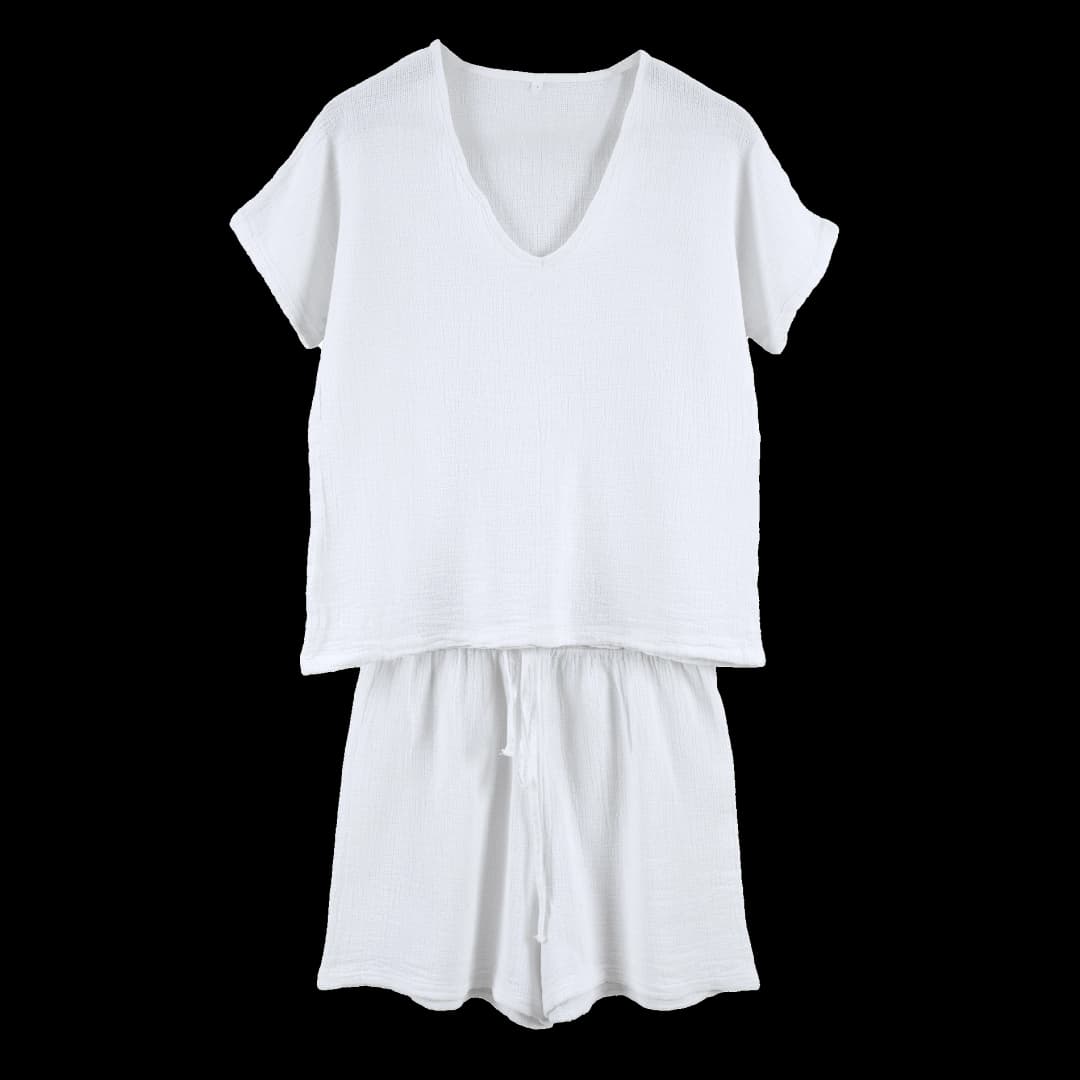Conjunto Symi Blanc Short / Polera - Small/Medium
