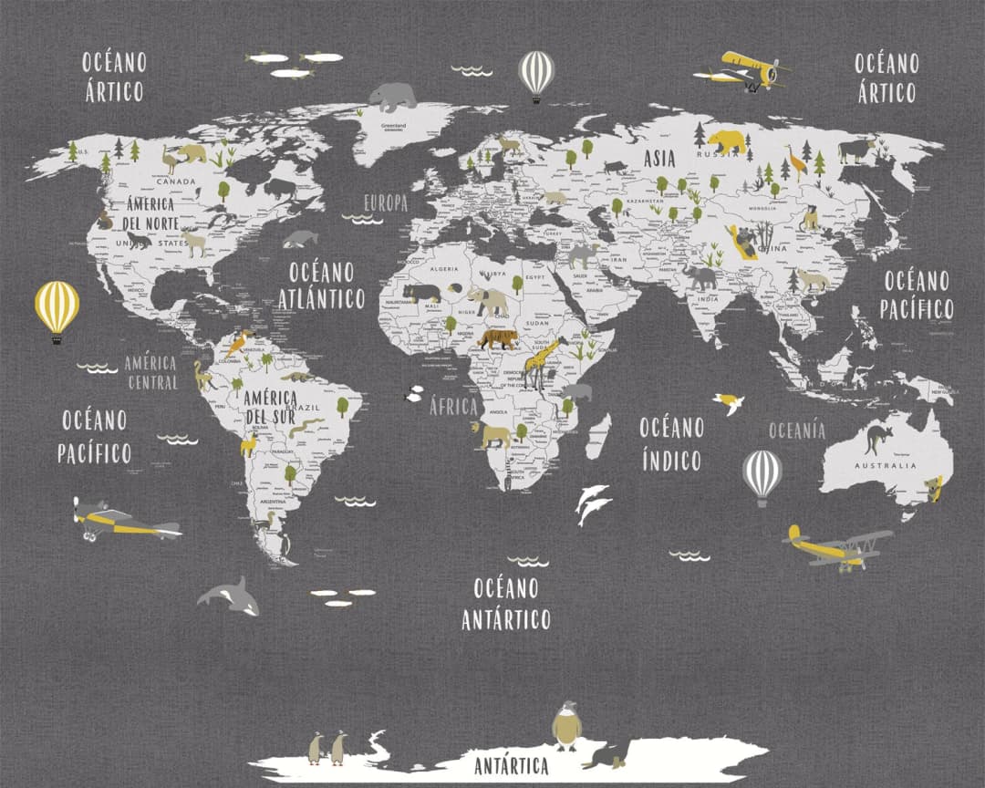 Mapa Animales Grafito