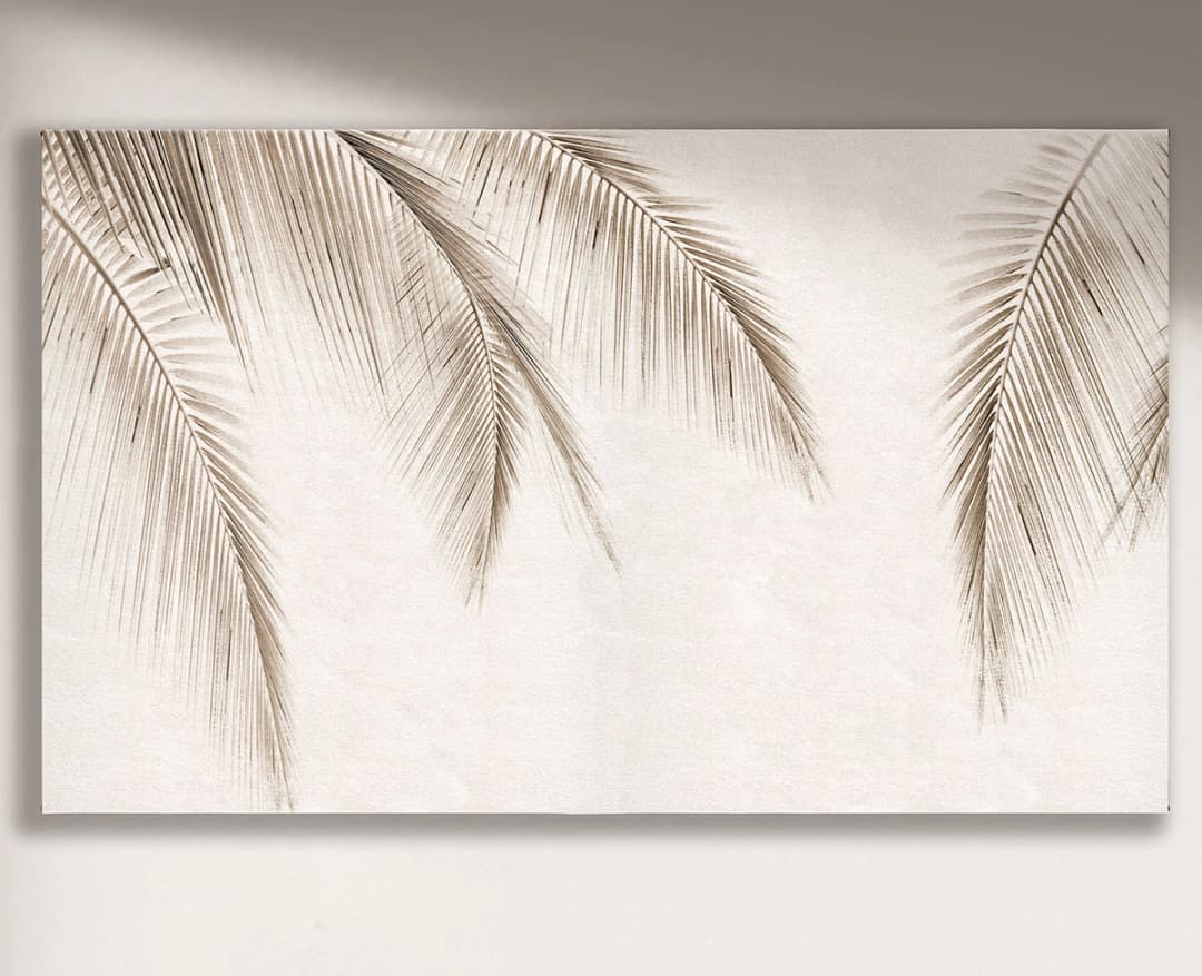 Cuadro sombra horizontal - 220x130 cm / Lona tensada con bastidor + marco color mañío