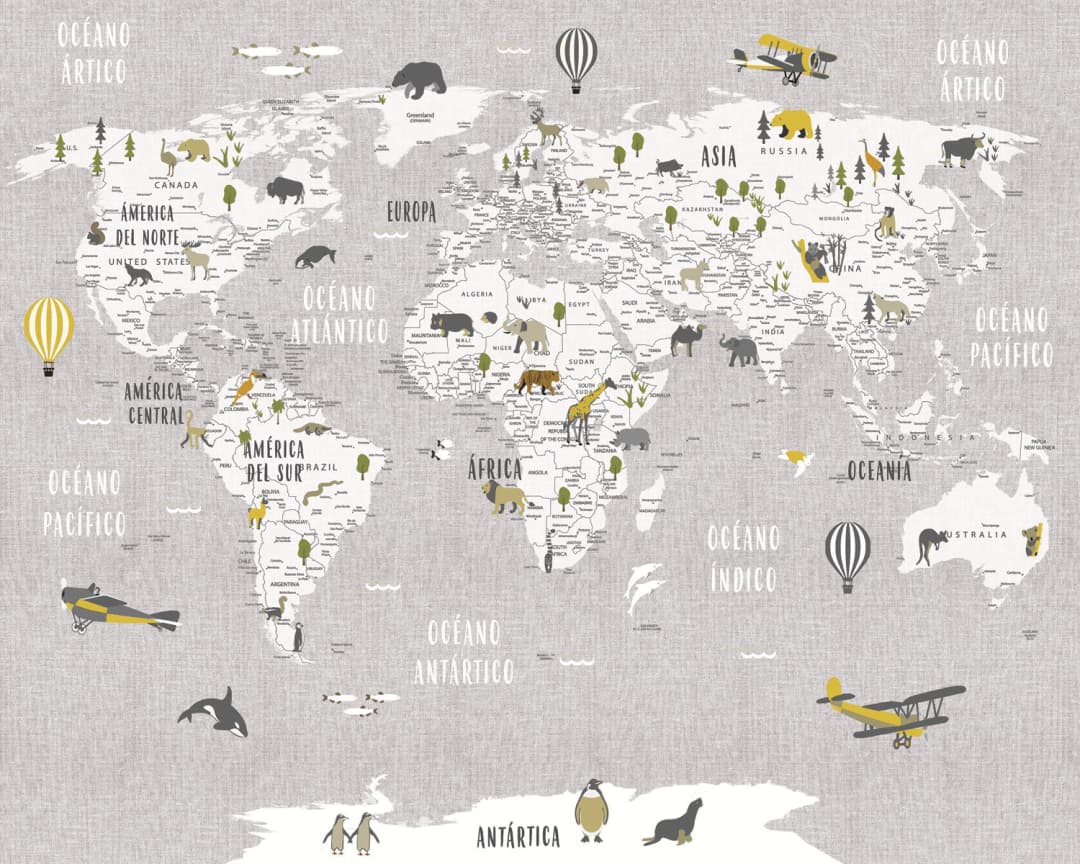 Mapa Animales Gris