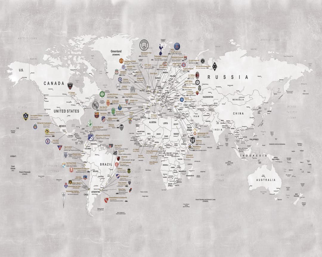 Mapa Fútbol Gris