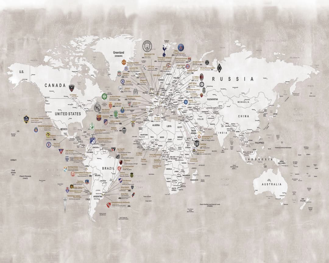Mapa Fútbol Beige