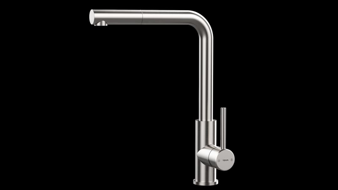 Grifo Lavaplatos UNI 9331 XP — Monomando Caño Alto Extraíble, Acero Inoxidable, 5 L/min Eco | TEKA