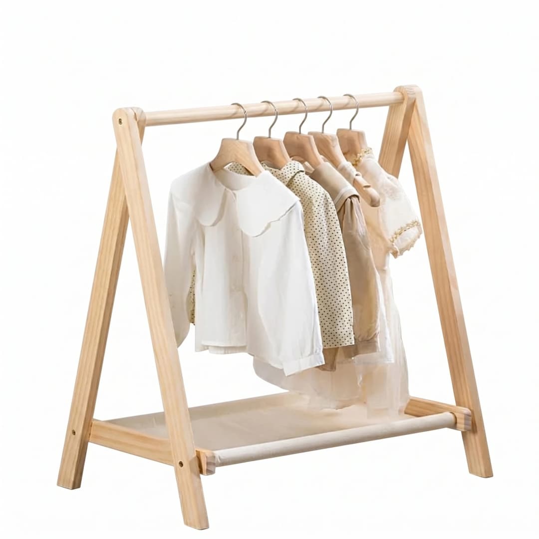 Perchero para niños montessori