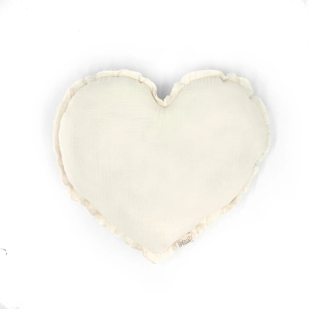 Cojín corazón - Ivory powder