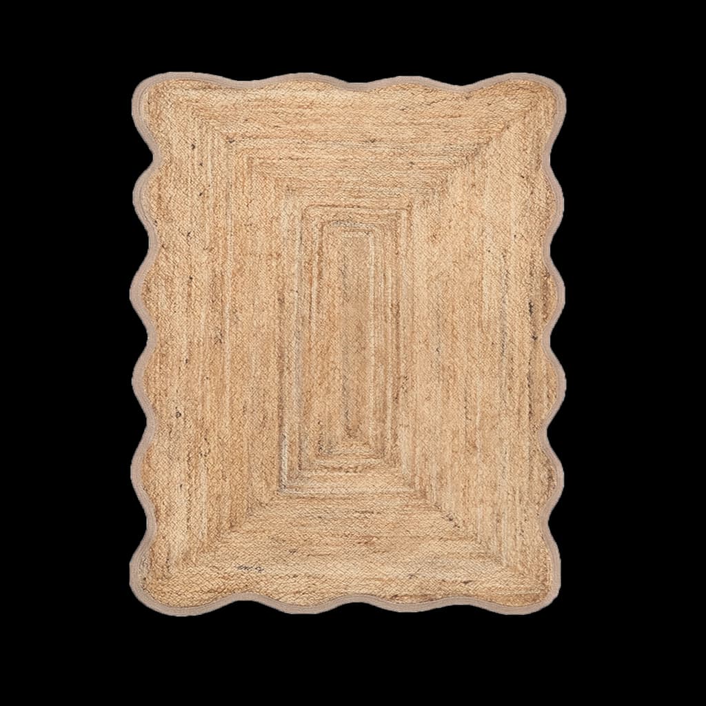 Alfombra yute scalloped - 120x180 cm