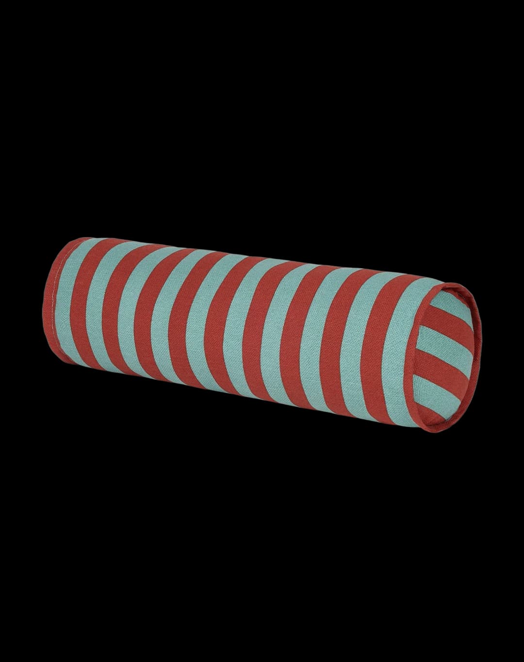 Cojín vibes cylinder - Red teal green stripes