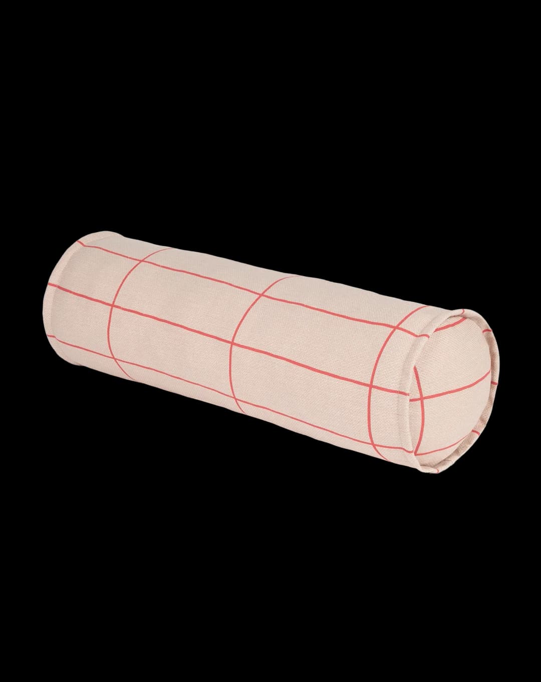 Cojín vibes cylinder - Pink red grid