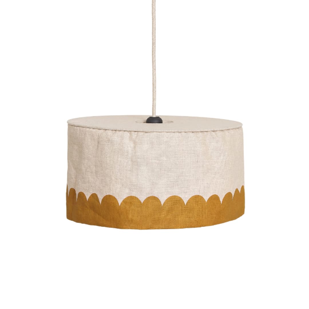 Lámpara colgante Vibes linen 40 cm - Mustard