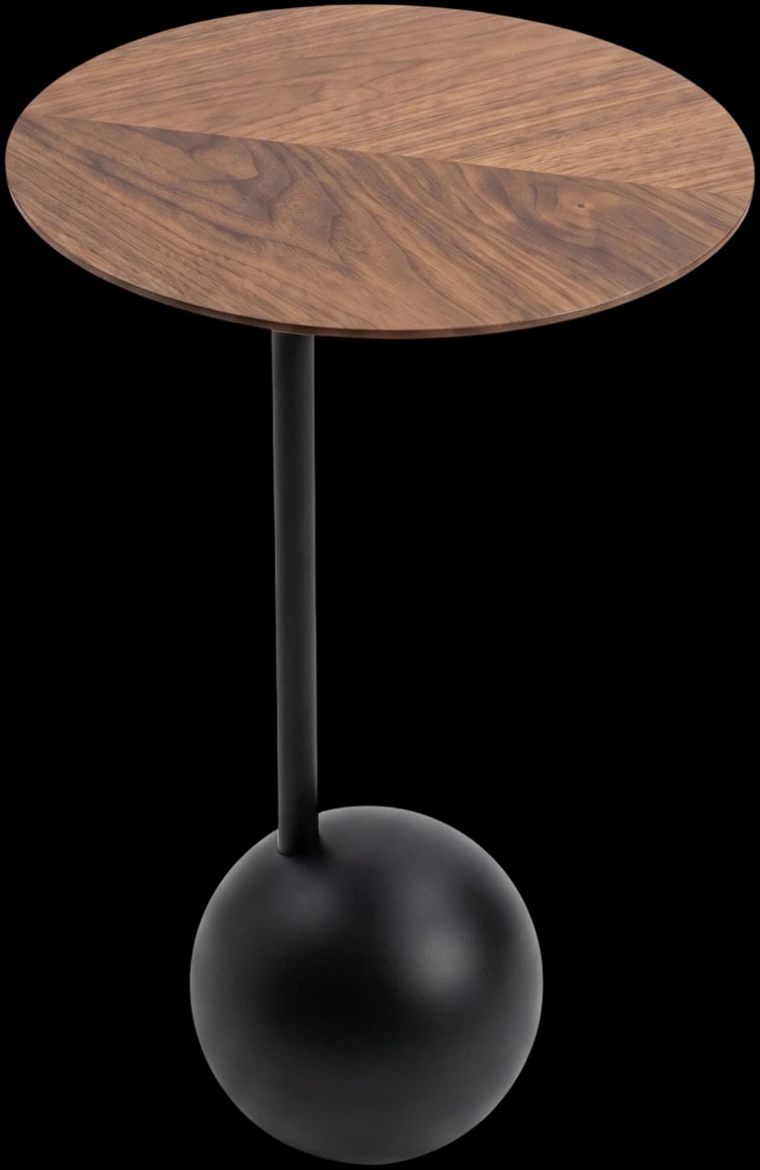 Mesa leaf Alta nogal - base y fierro negro