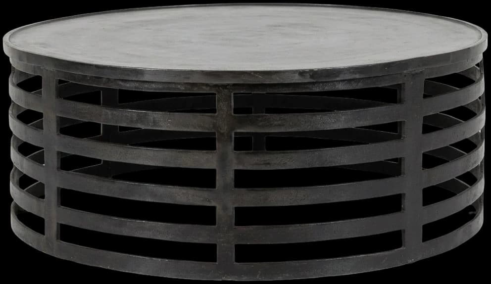 MESA CENTRO NEGRA AROS 90 CM