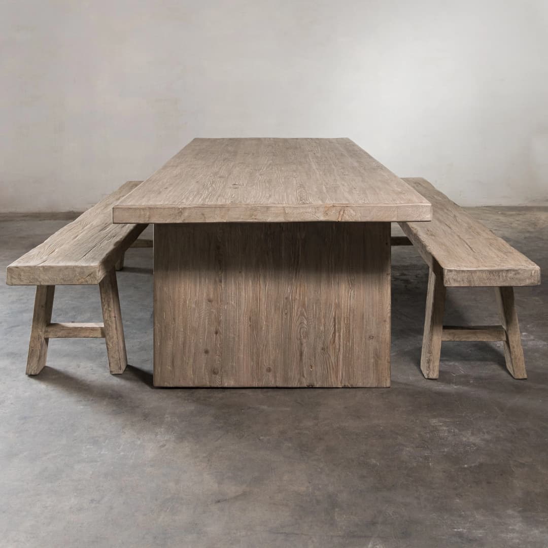 Set de Comedor con Banca - 210 × 110 × 76 CM