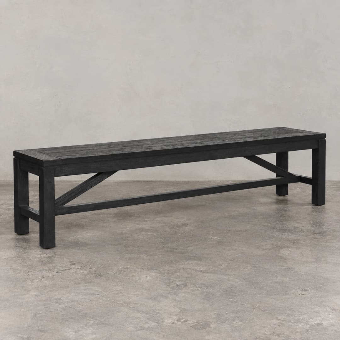 Banqueta de Exterior Austin Black - 200 x 40 x 45