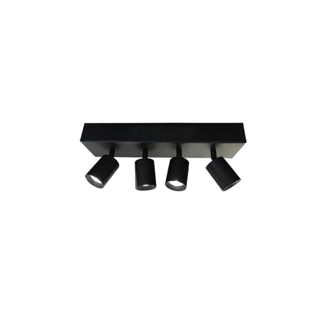 Foco metal dimeable negro mate 20x8 cm 4 luces LED 3W 2700K - TORE0005