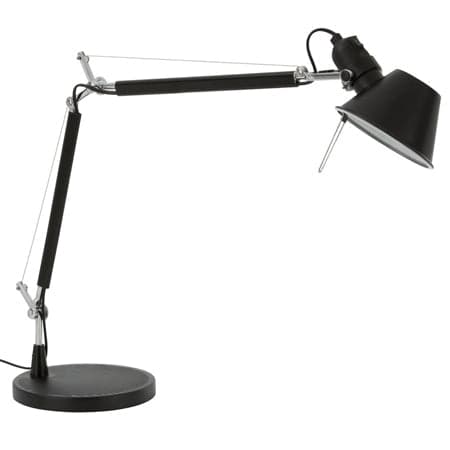 Lámpara sobremesa metal articulado negro E27 - LGLS0022