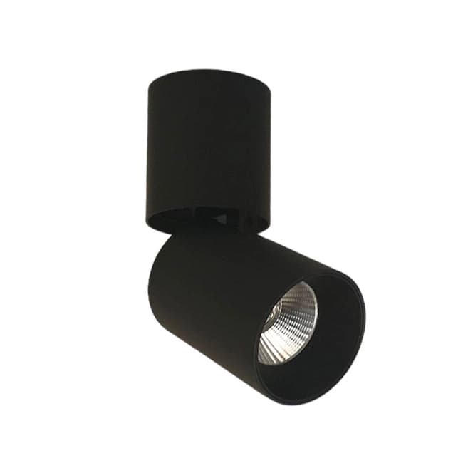 Foco sobrepuesto dirigible metal dimeable negro Ø 6,3x15 cm LED 8W - TOFO0075