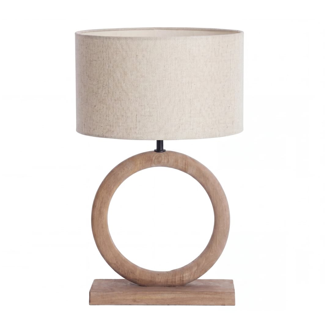 Lámpara de mesa madera natural mate 41x13x44 cm E27 - LLLS0428