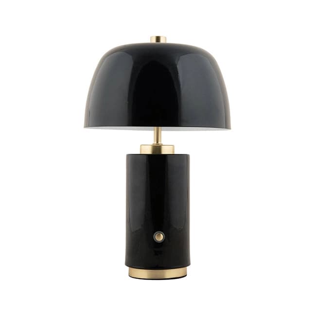 Lámpara sobremesa metal recargable negro Ø18x30 cm 2W LED - PGLS0064