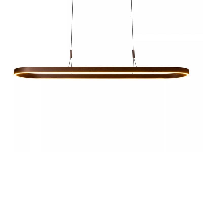 Lámpara colgante aluminio marrón oxido 1,50 cm 2x40W - LULC0346