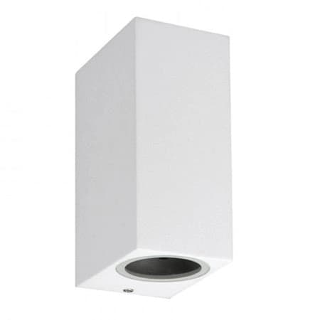 Apliqué bidireccional aluminio blanco exterior IP 44 6,5x15 cm 2 luces GU10 - MUAP0009