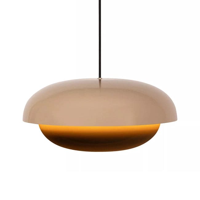 Lámpara colgante metal taupe Ø40 cm E27 - LULC0355