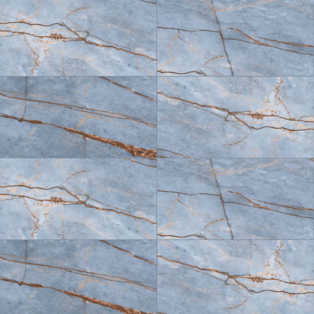 Porcelanato Maxi Heritage Luxe Azure Mate 80x180 cm