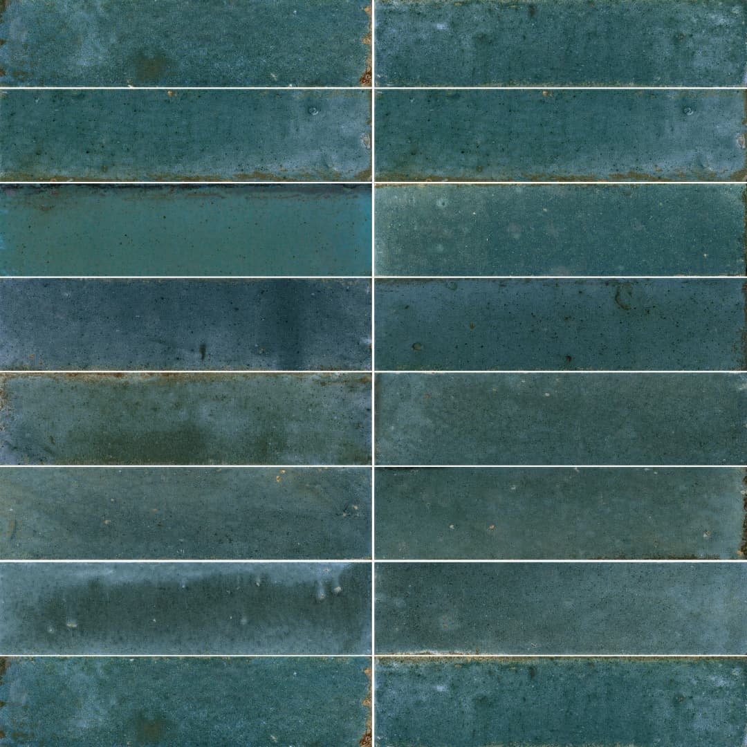 Cerámica Muro Hope Azul Brillante 7.5x30 cm