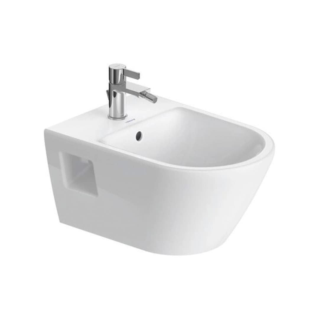 Bidé Supendido D-Neo Blanco con Rebalse y Perforación 370x540x400 mm