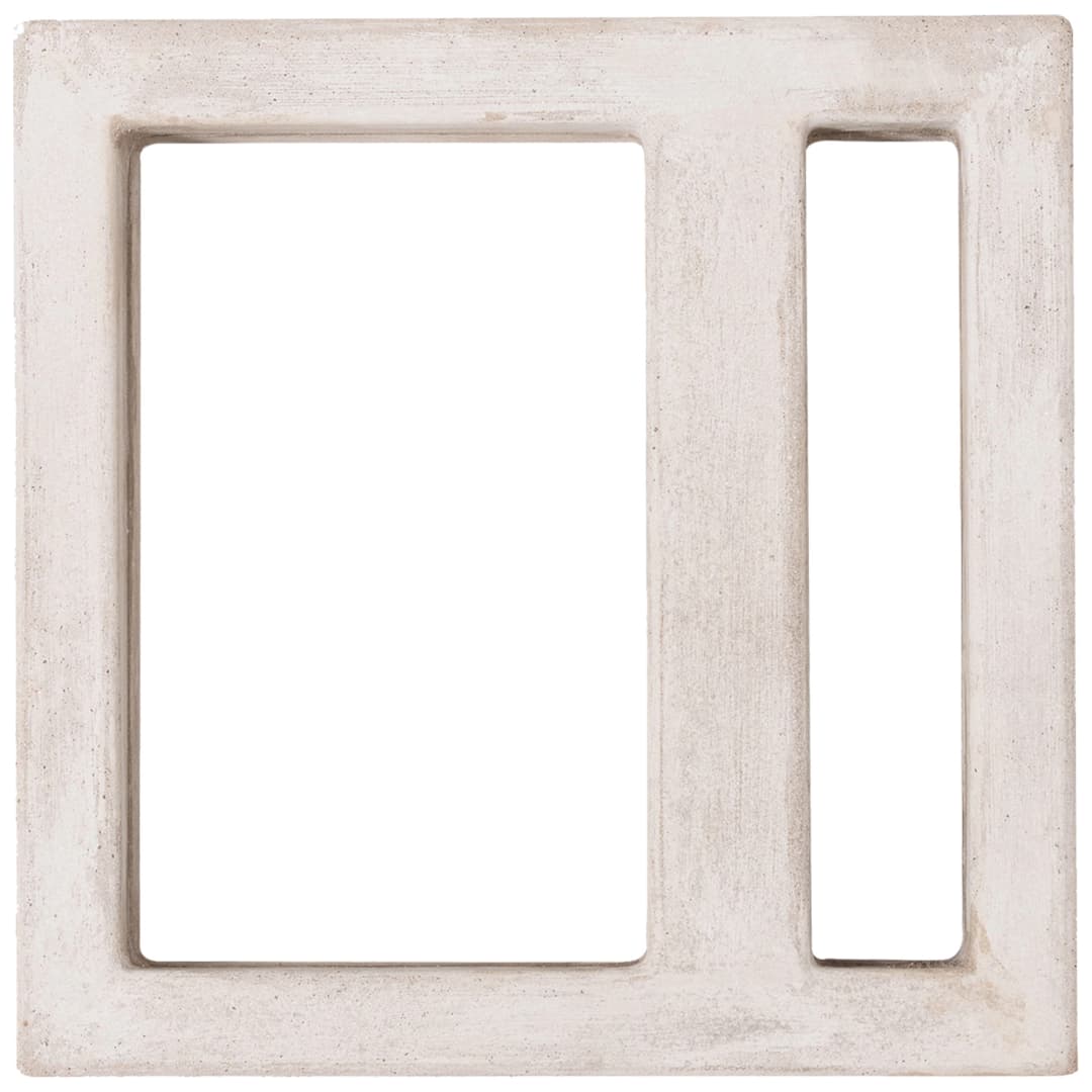 Concreto Muro Elemento Cinza Asimetrico 30x30 cm - Kit 2 Pzas