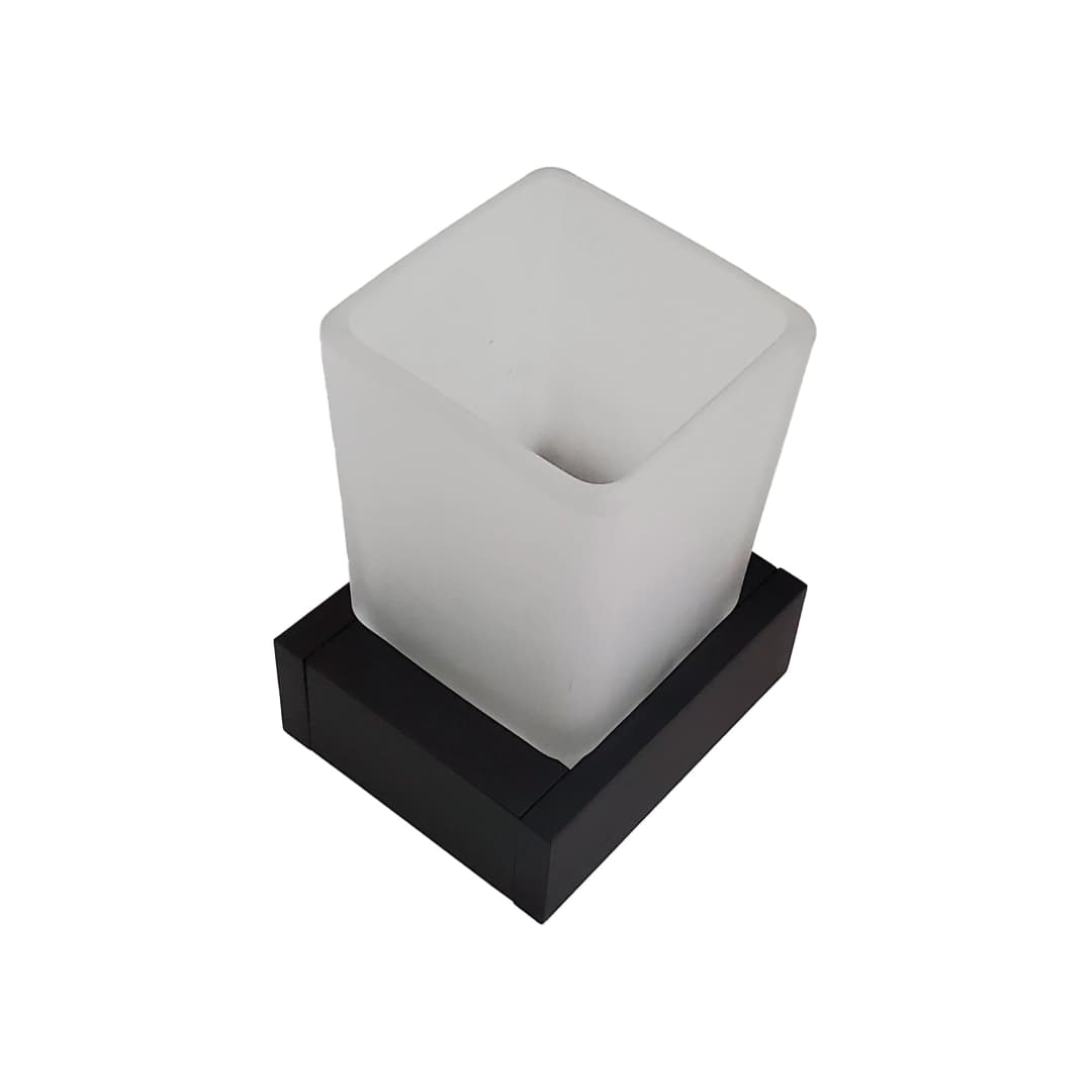 Portavaso Kubika Latón Negro 8.4x7x10.5 cm