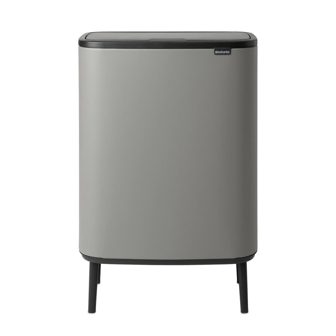 Basurero Bi Touch Mineral Concrete Gray 1C