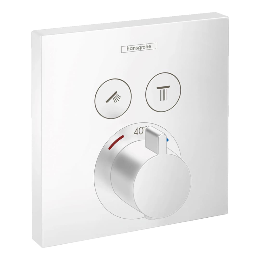 Embellecedor Termostato 2 vias Empotrado Blanco Mate