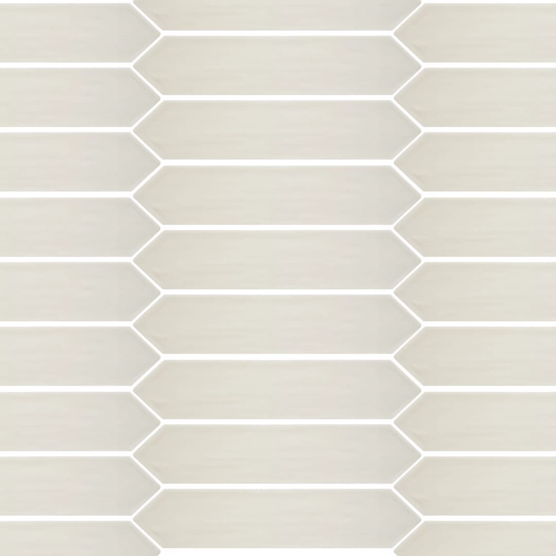 Cerámica Muro Flow Picket Tender Gris Brillante 7.7x30.5 cm
