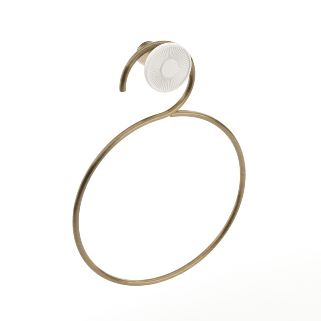 Toallero Aro Equilibrium Blanco Mate-Cromo 180,4x40x250,5 mm