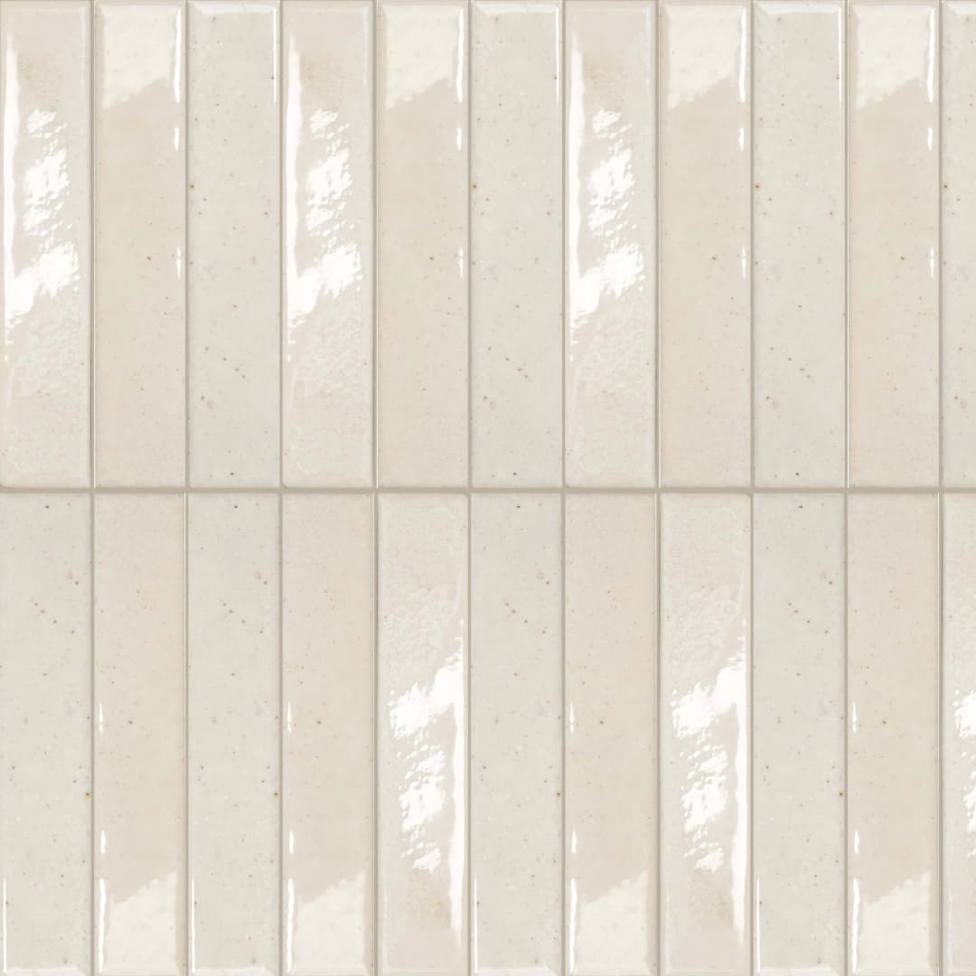 Porcelanato Sabil Fit Flour Blanco Brillo 2.8x15 cm