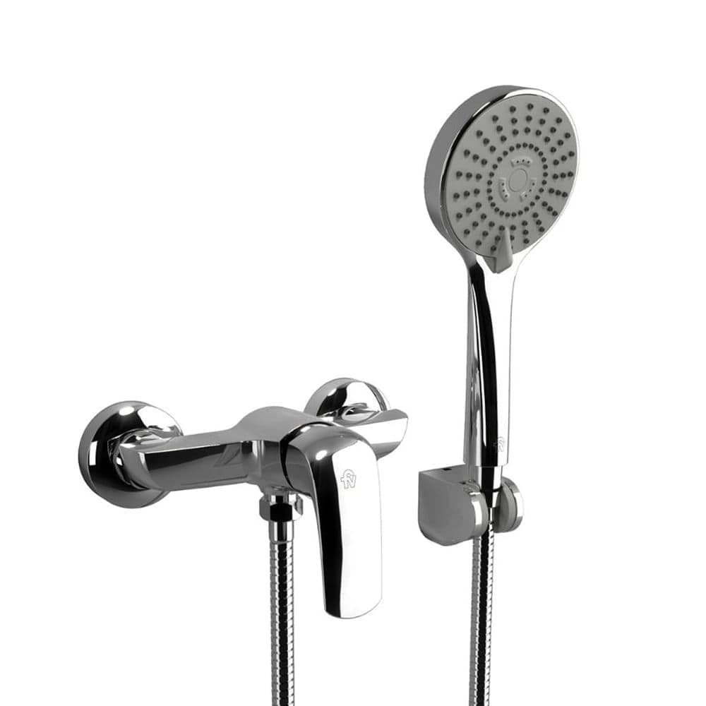 Grifería Ducha Epuyen Expuesta con Soporte, Ducha Teléfono y Flexible Cromado