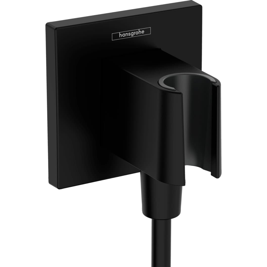 Uníon Muro Fixfit E C/Soporte, Válvula 26889670 Negro Mate