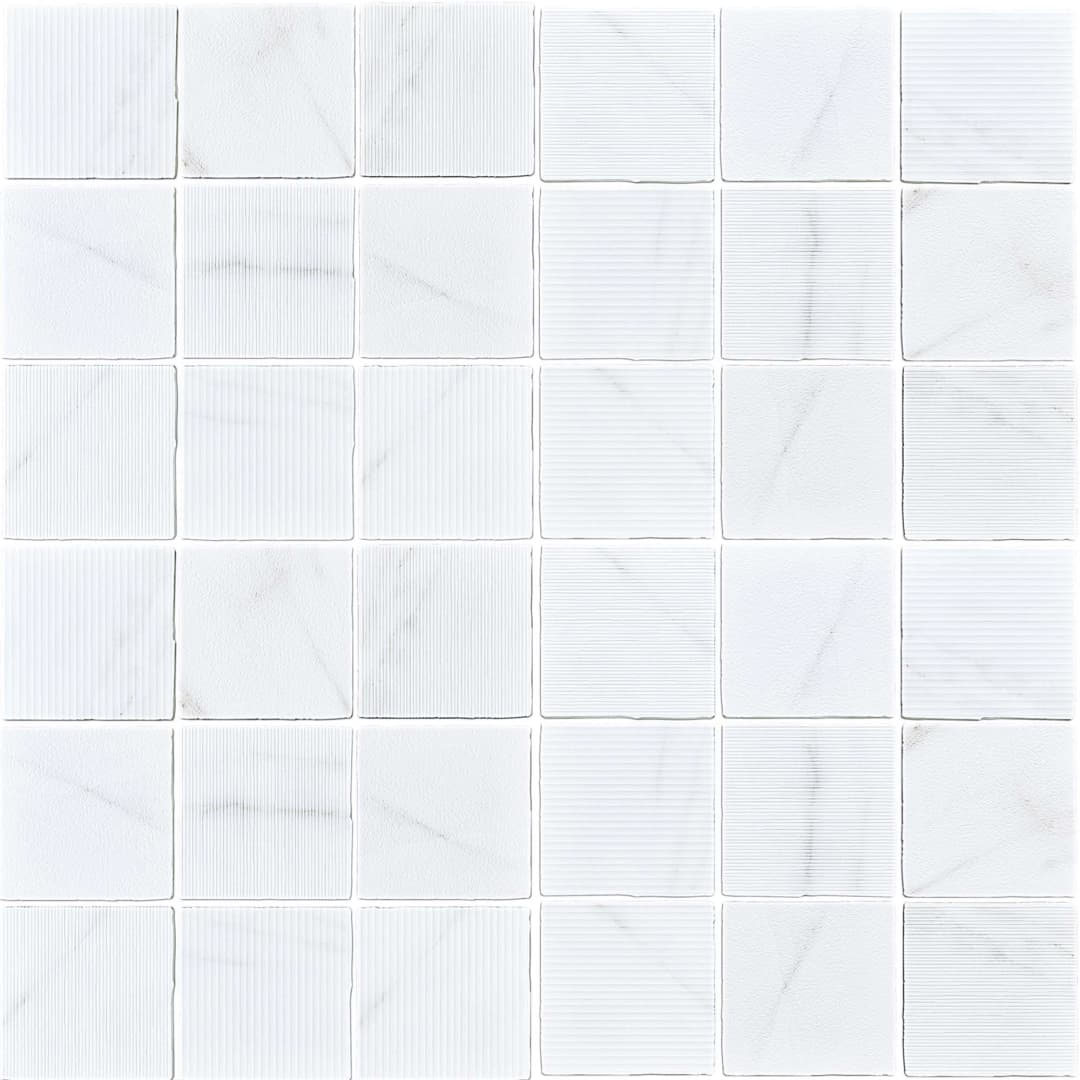 Porcelanato Gea Carved Calacatta Mate Antideslizante 12x12 cm